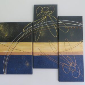 tableau triptyque abstrait