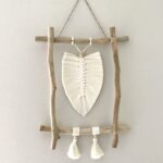 Cadre en bois flotté et macramé Gouézou